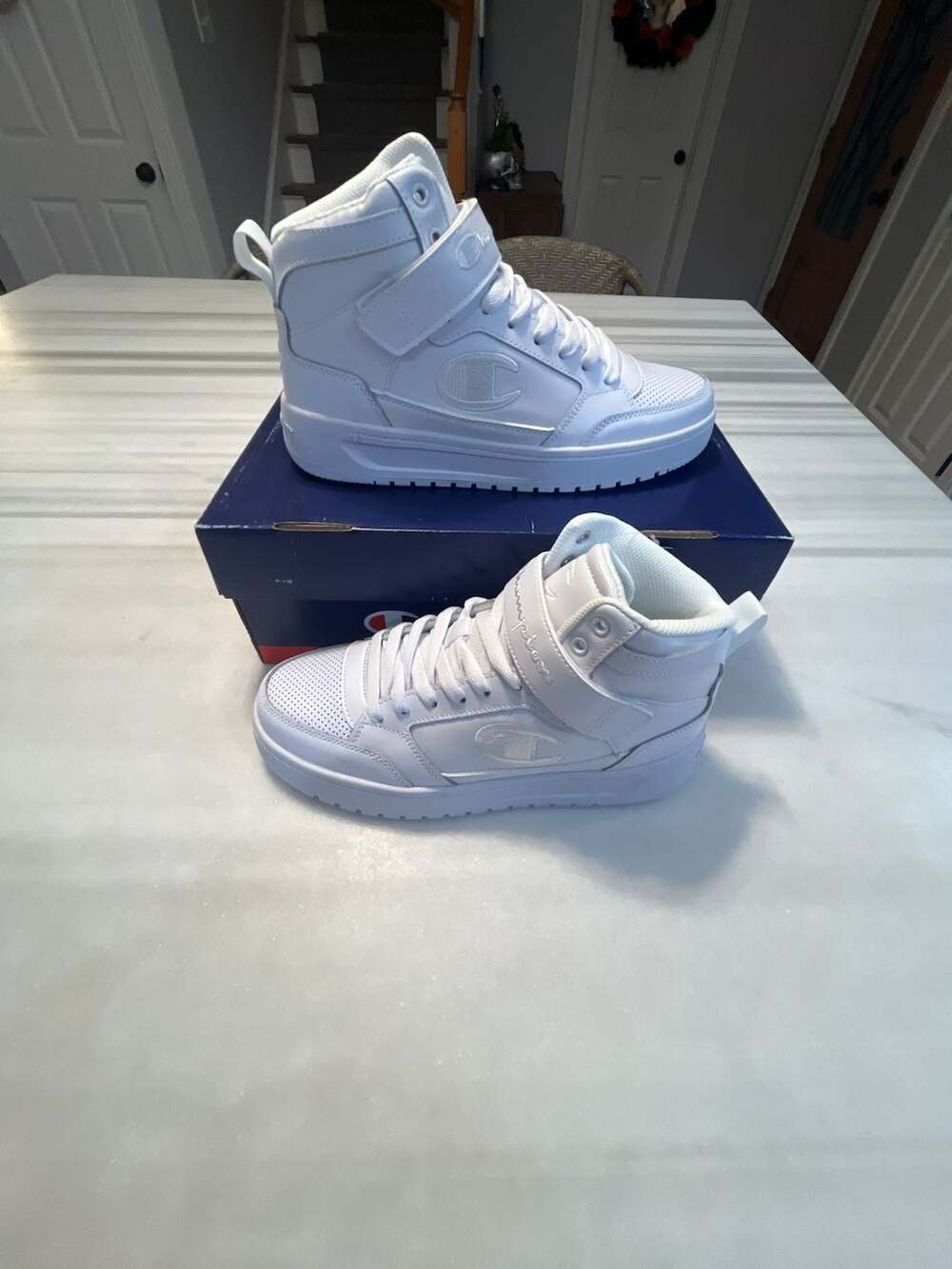 Champion Drome 19 High White Sneakers men’s 8.5